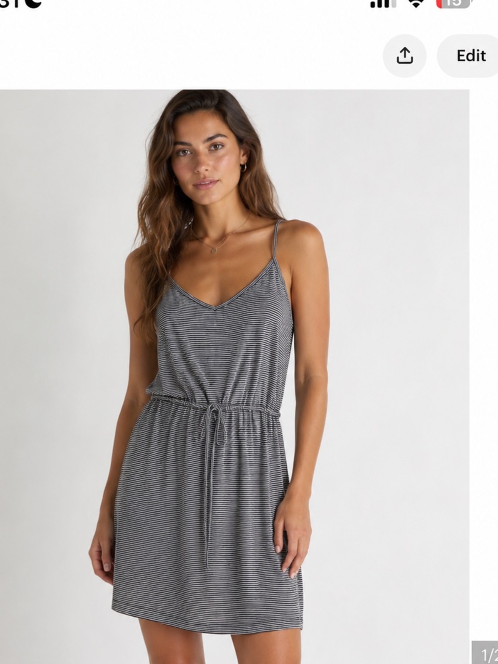 Sanctuary Striped Dress with Tie Waist - size small - cute tie detail in back